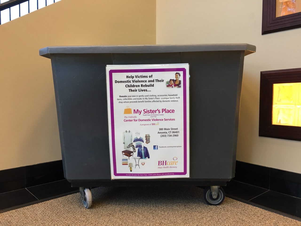 Corporate Drop Bins My Sister's Place